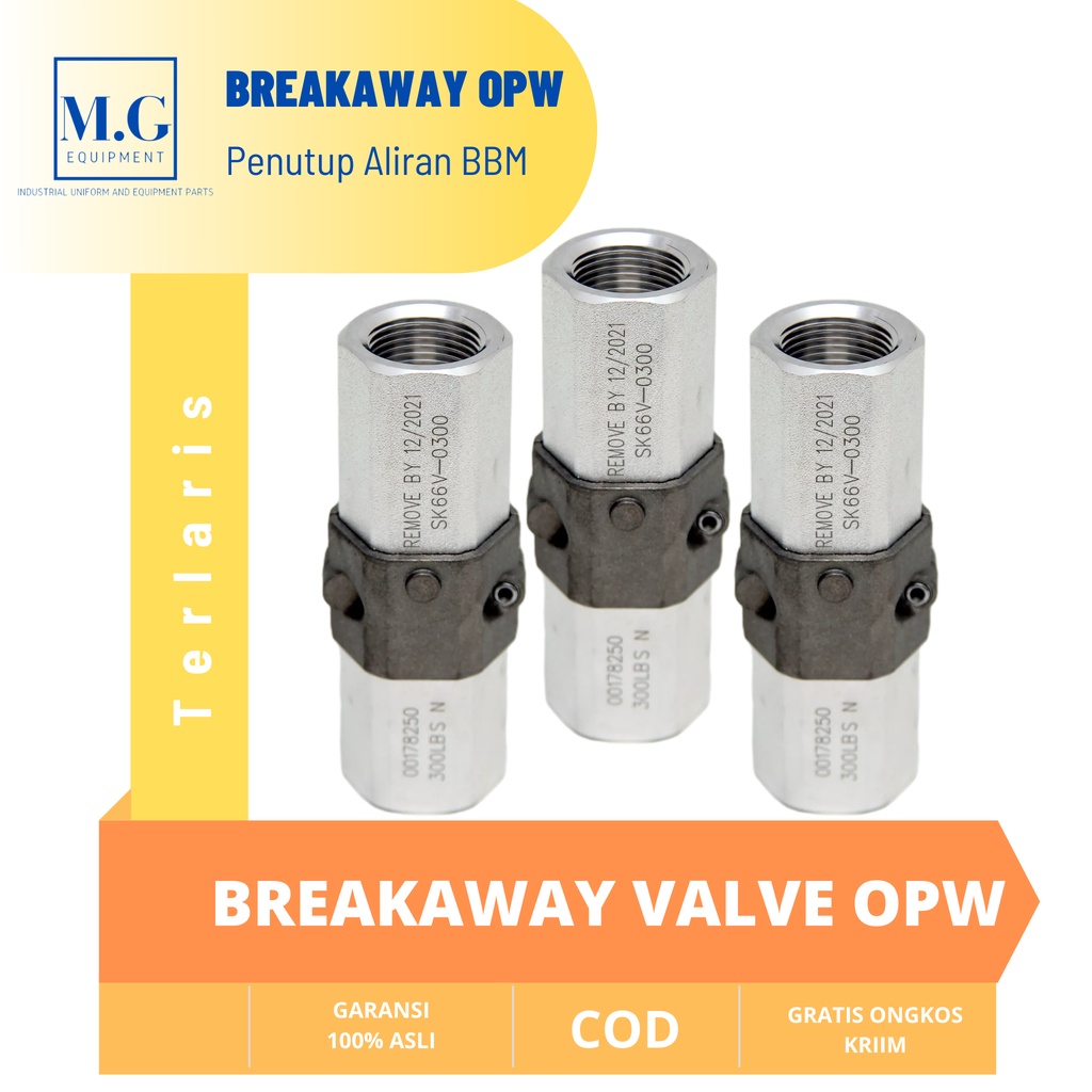 Breakway valve OPW ukuran 3/4 / Breakway untuk mesin pompa SPBU