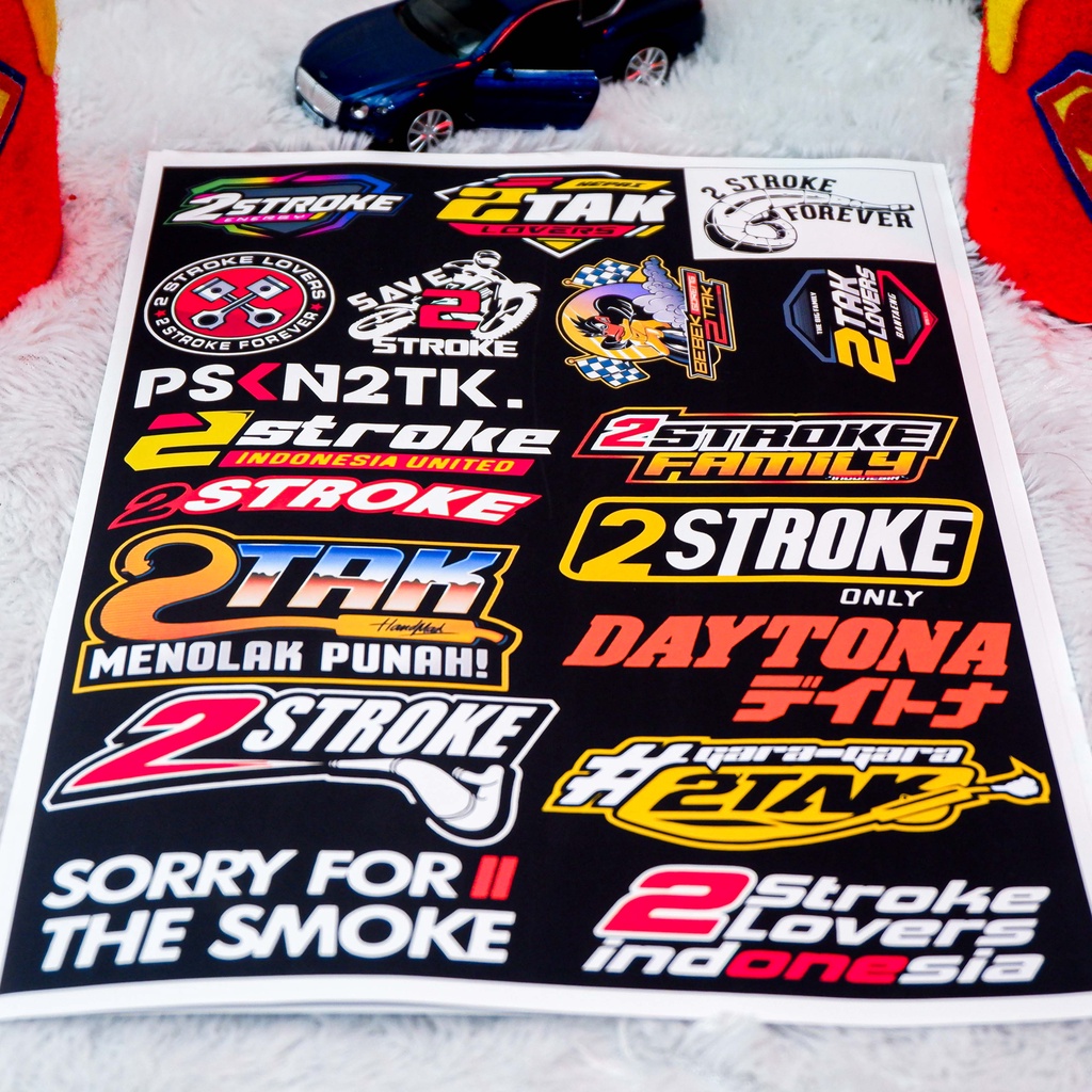 Stiker Motor 2 Tak, Sticker Motor 2 Tak, Stiker Motor Keren, Stiker Racing Motor, Stiker Sponsor Racing, Sticker Racing (PACK 12)