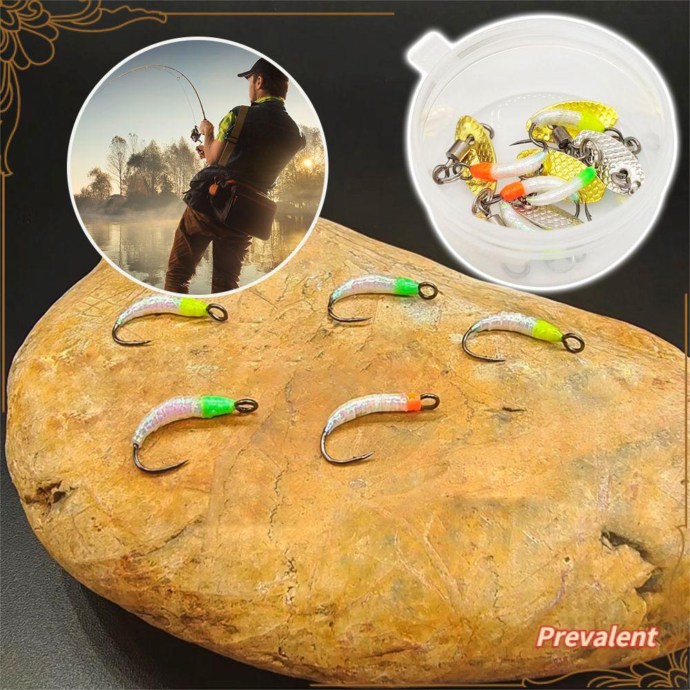 Preva 6pcs Pengait Sisik Ikan Portable Grup Pancing Whirling Fly Fly Fishing