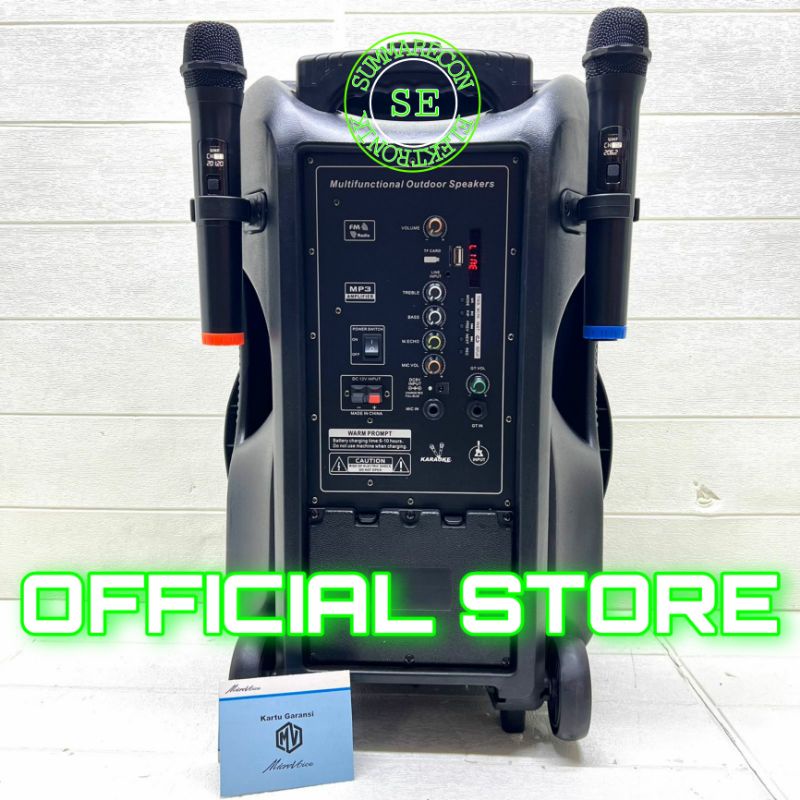 speaker portable 15 inch microvoice mpa115 speaker karaoke bluetooth 15 inch