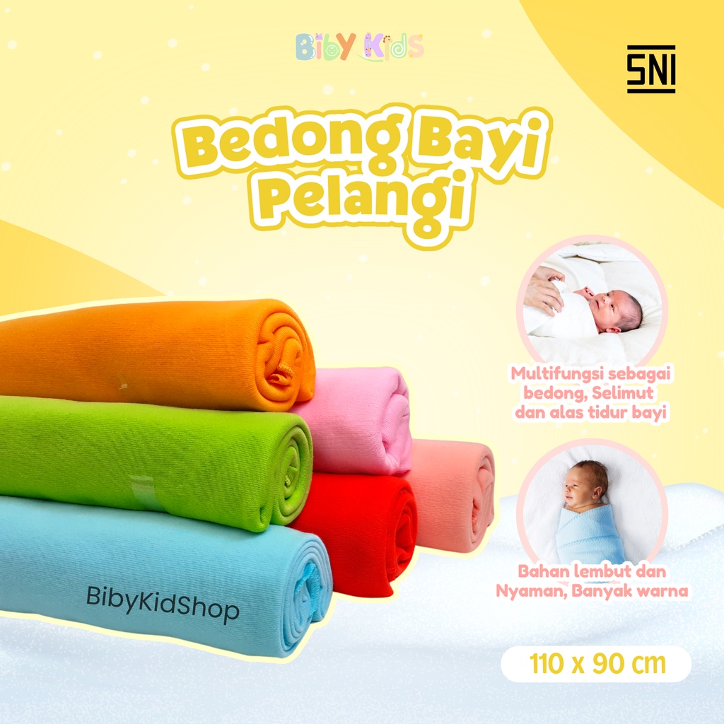 JUMBO Bedong Bayi Pelangi Murah Gedong Baby Baru Lahir Perlengkapan Newborn Lilit Kain