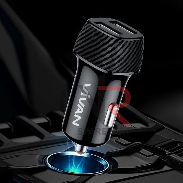 SAVER VIVAN CC02C 3.4A DUAL USB CHARGER MOBIL WITH MICRO USB CABLE
