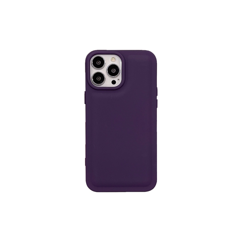 Soft Case Silikon Cair Deep Purple Untuk Iphone14 13 12 11 Pro Max14 Plus XS MAX 14 Pro MAX Soft Case Airbag Shockproof Cover Casing iPhone