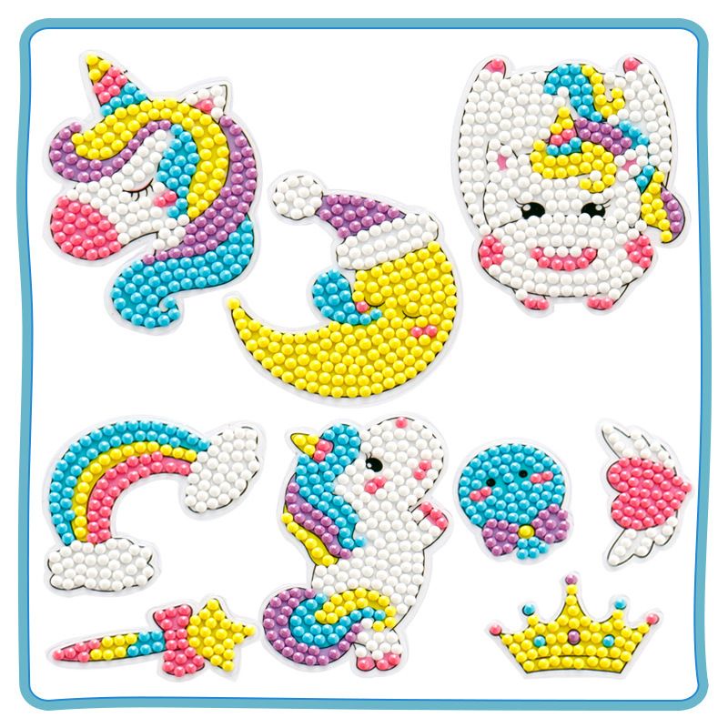 

Sticker Lukisan Diamond/ DIY Sticker Full Drill Round Diamond Painting Cartoon