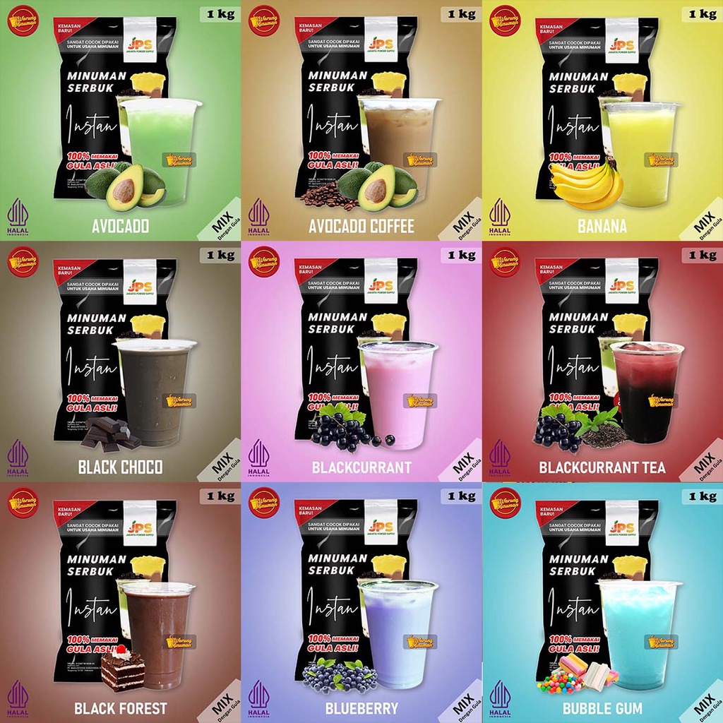 

JPS Mix 49 varian 1 kg Bubuk Minuman Dengan Gula / Serbuk Berperisa Kiloan / Jakarta Powder Supply