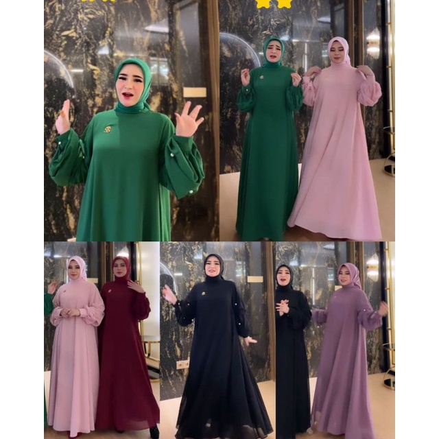 Dress Sifon Polos Premium Shellasaukia