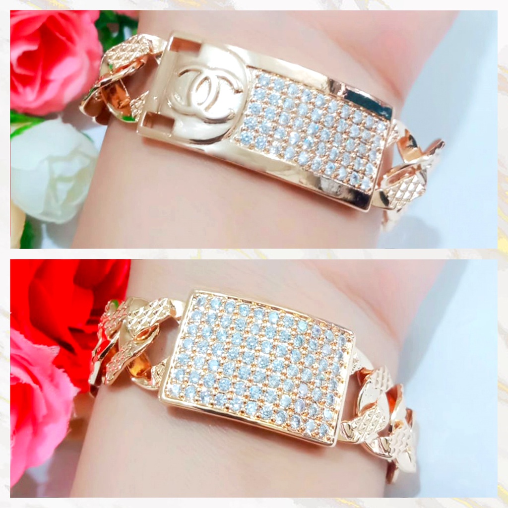 Gelang Tangan Xuping Premium Wanita Motif CH Besar Mewah