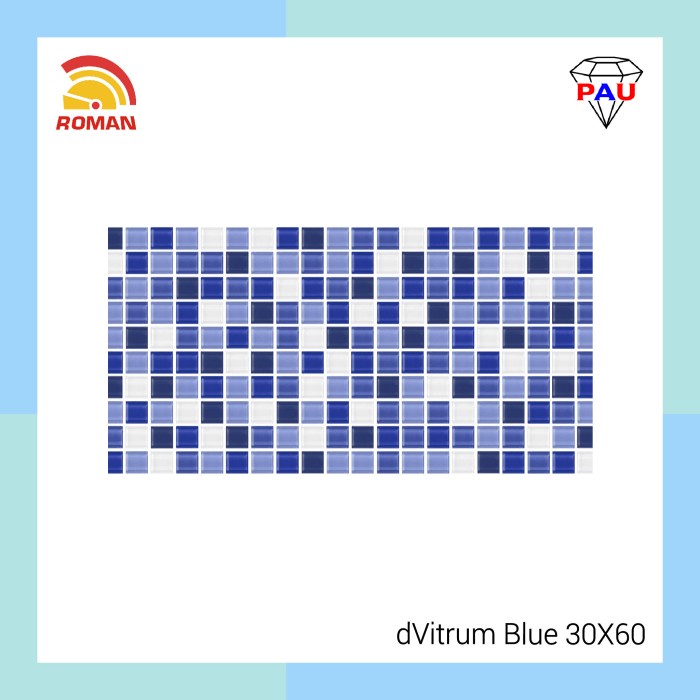 keramik dinding roman 30x60 dVitrum W63747R W63748R W63749R - Blue