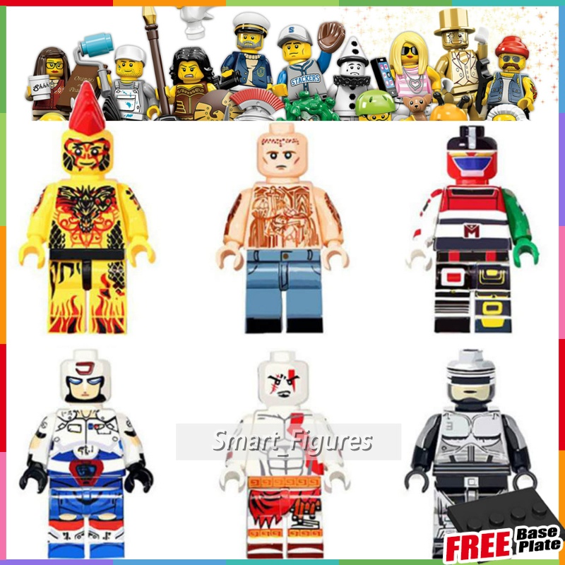 Bapak Incredible Minifigures Kratos RoboCop Michael J Scofield Godmars Puraresu Sanshirà Mini Figure Mainan Hadiah