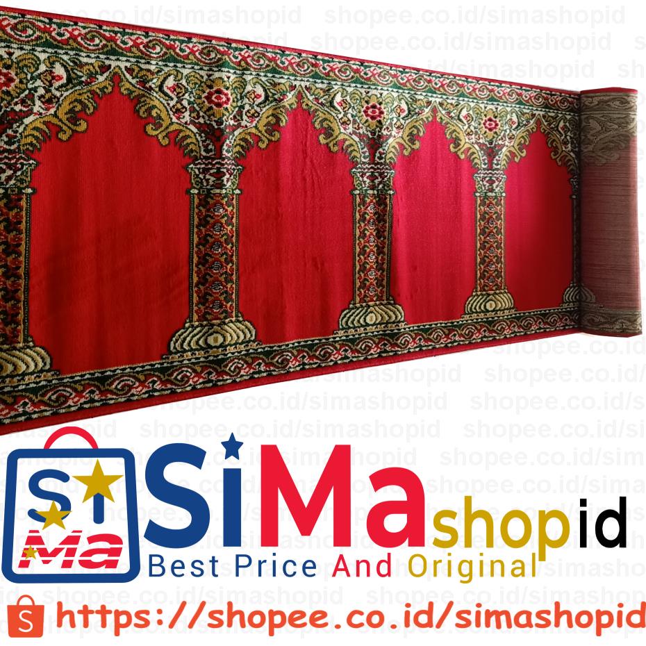 Karpet Sajadah Masjid Mushola Roll Medinah Medenna Madeena Mdgra 1.05m X 5.7m Sejadah