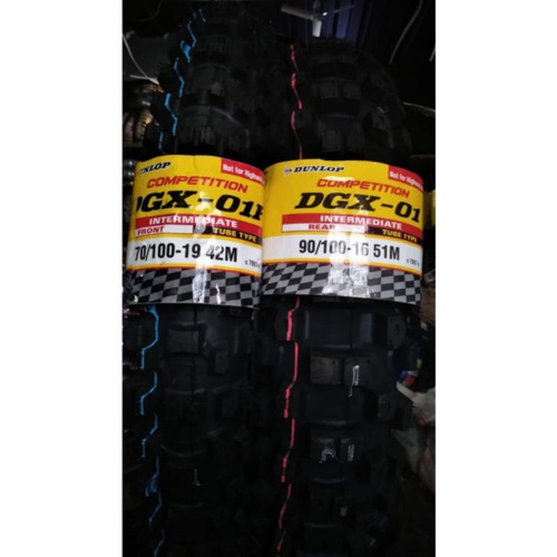 SEPAKET BAN DUNLOP DGX RING 16 DAN RING 19 BAN TRAIL MOTOCROSS