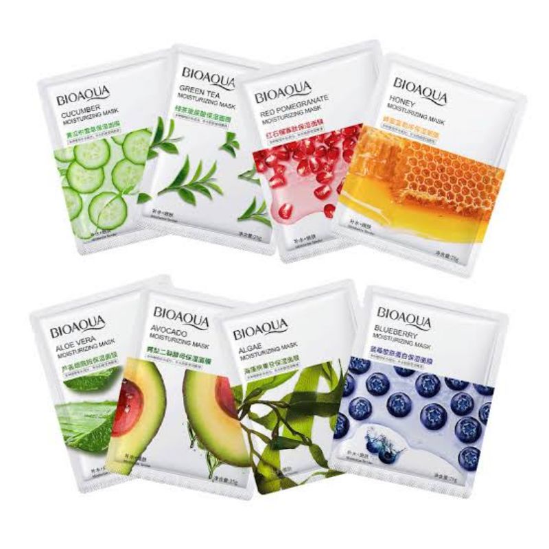 Sheet mask rorec HCHNA/VEZE /BI0AQUA natural skin care maker wajah