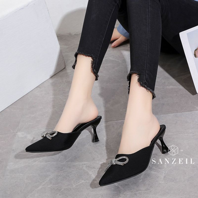 SANZEIL TYRA Sandal Hak Tinggi Import Elegan dengan Acc Pita 1678