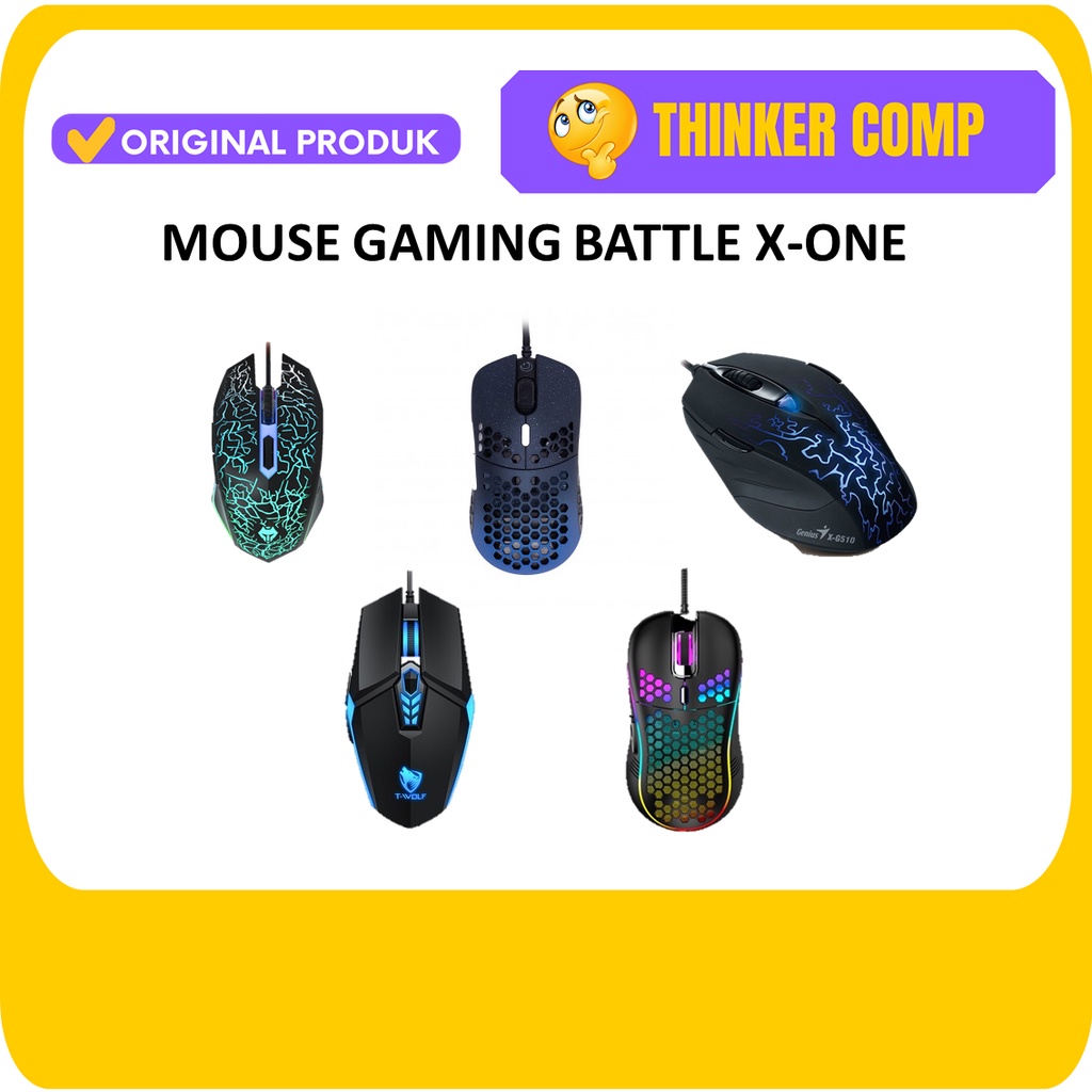 PROMO MOUSE GAMING BATTLE X-ONE SEREIS GARANSI1 TAHUN
