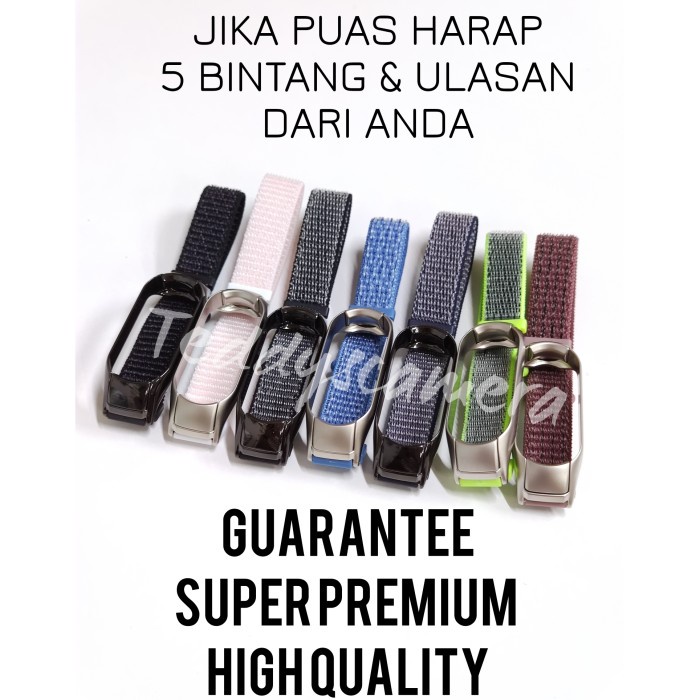 Strap Mi Band 5/6 Nylon Woven Tali Jam Mi Band 5 Velcro Premium Strap #Original