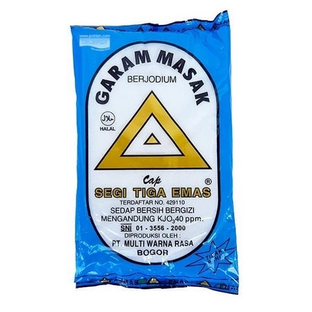 

Garam Cap Segi Tiga Emas 250 gram 250gram