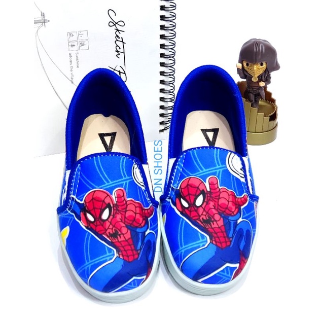 Sepatu Anak Laki Laki Karakter Laba Laba Spider Navy New