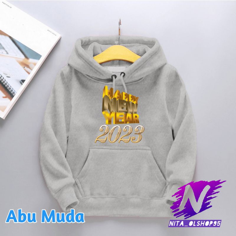 hoodie anak happy new year 2023