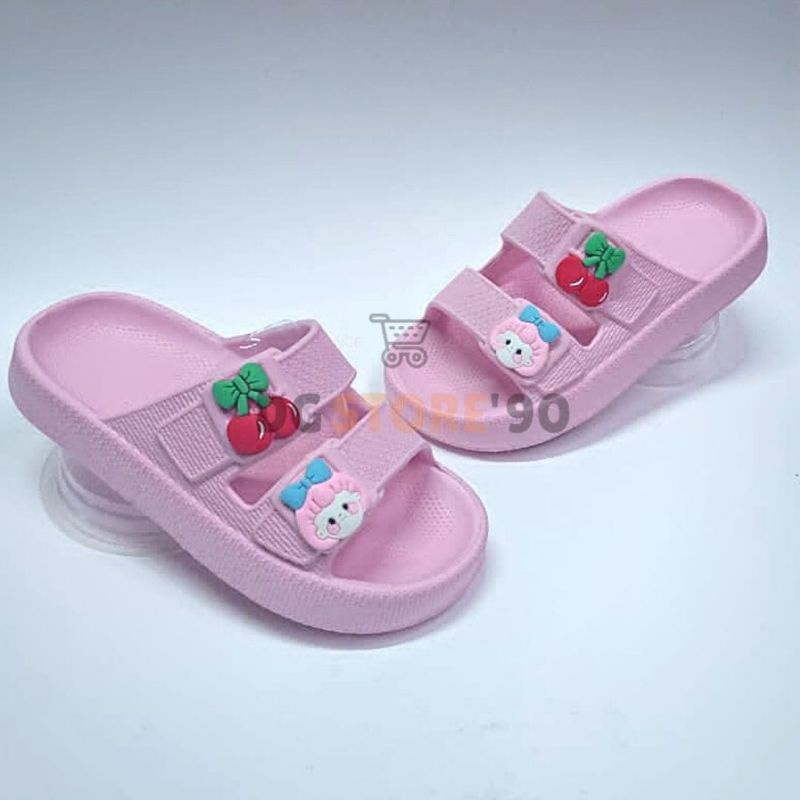 New - Sandal Anak Perempuan Karakter Buah Chery - Uk 30-35