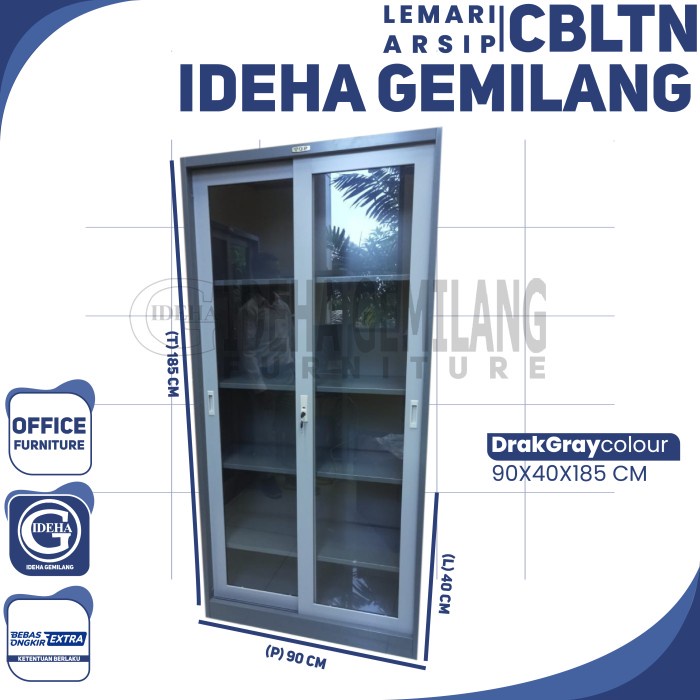 

BERMUTU Lemari Arsip Pintu Geser Kaca Code 2058