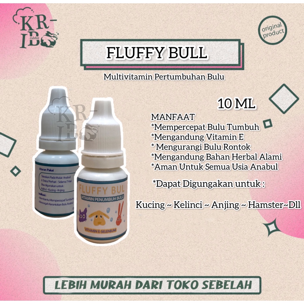 Vitamin Bulu Kelinci dan Kucing - Fluffy Bul Vitamin penumbuh bulu