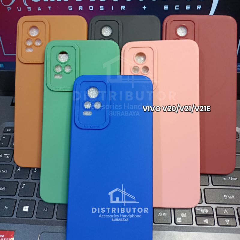 VIVO V20/V21E/V21 softcase pro camera macaron case candy softcase liquid 3D silicone edge my choice 