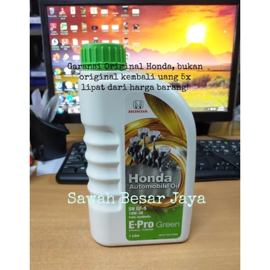 Oli Mesin Mobil E-PRO GREEN 1 Liter 10W-30 ORIGINAL HONDA original