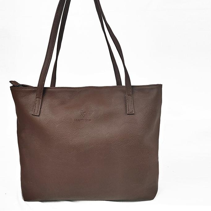 ➫✬✵ Tote Bag Tas wanita besar Ashley Zipper Dark Brown Beauty Gum/Tote Bag Laptop 14 inch/Tote Bag laptop 15 inch Ready