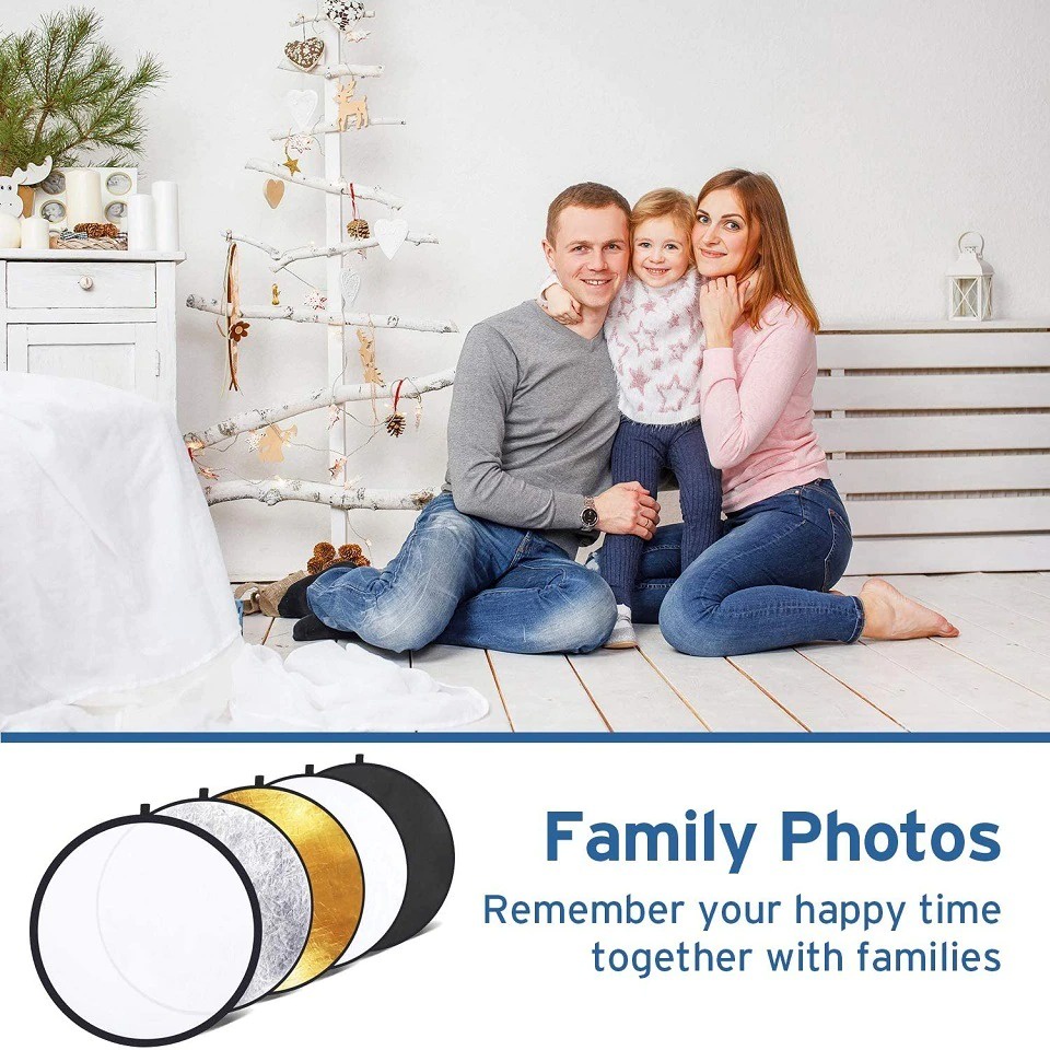 TaffSTUDIO Reflektor Cahaya Studio Foto 5 in 1 Diameter 110 cm - CL-RT110 - Black - 7RCS5BBK