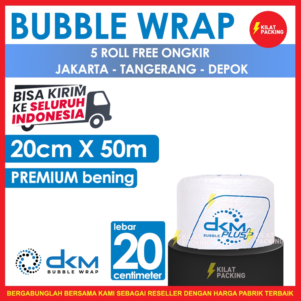 

Bubble Wrap Bening 20CM X 50M Tebal Plastik Bubblewrap Roll