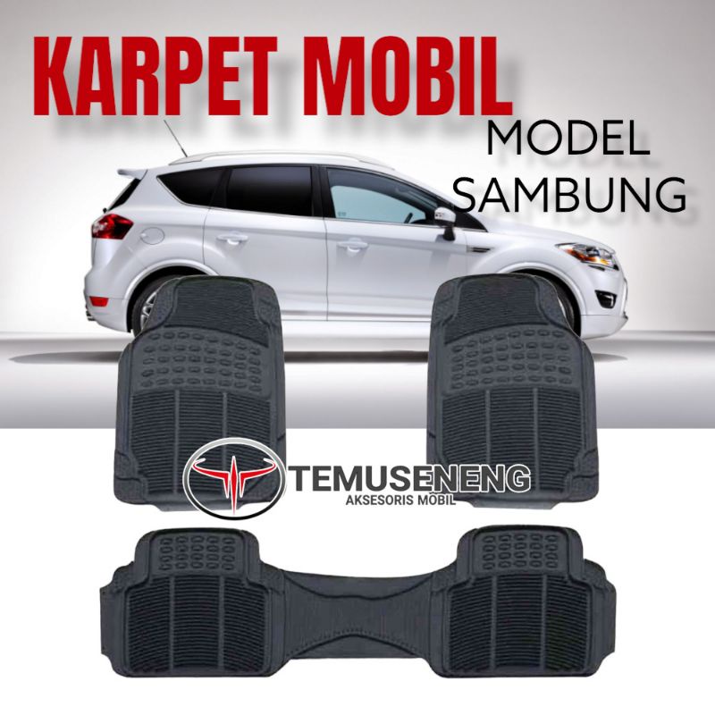 Karpet Mobil Model Sambung 2 Baris Universal Karet Tebal