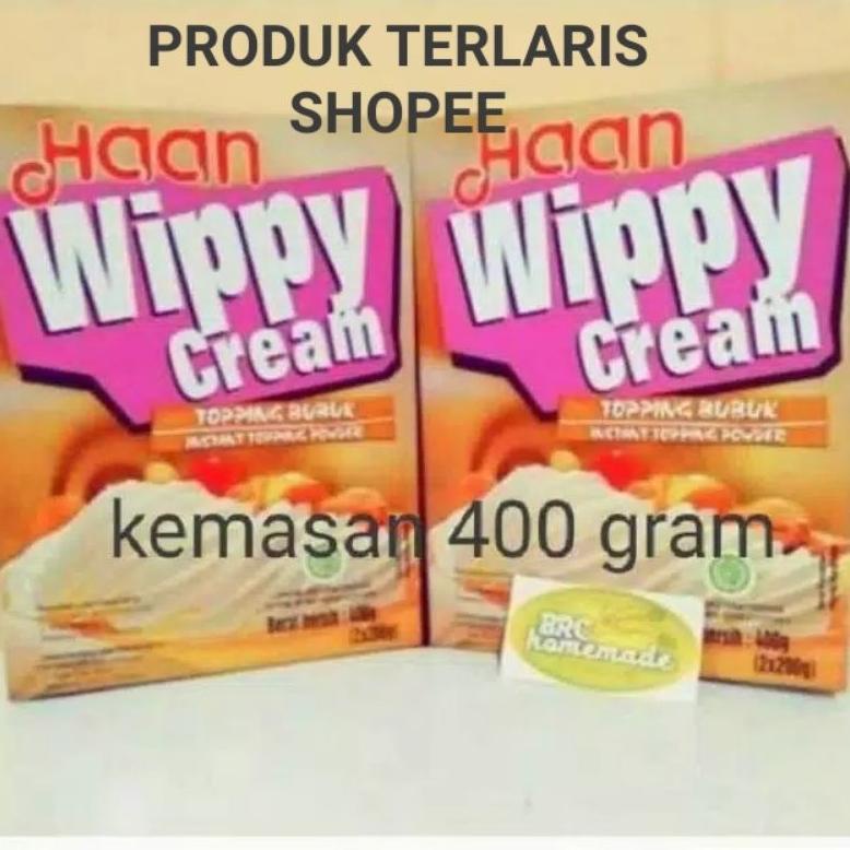 

[BAYAR DITEMPAT] Wippy / Whipping / whipped cream Bubuk Haan 400 gram