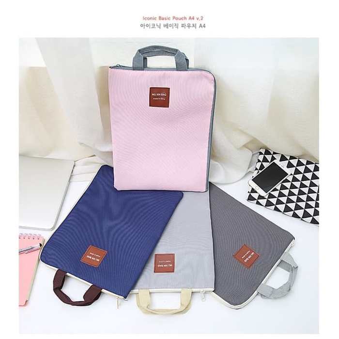 

NEW Map kain Resleting Zipper Bag File A4 - Tas Dokumen Souvenir F116 Code 2348
