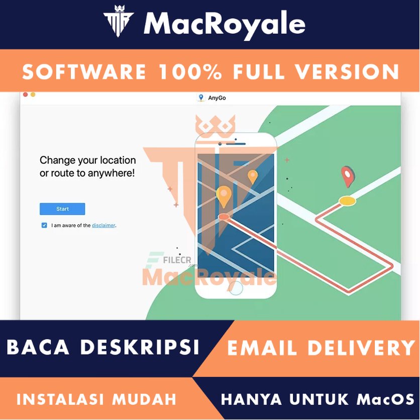 [MacOS] iToolab AnyGo Pro Lifetime - yang memungkinkan untuk mengubah lokasi GPS pada perangkat iOS dari Mac berguna untuk aplikasi yang memerlukan data lokasi