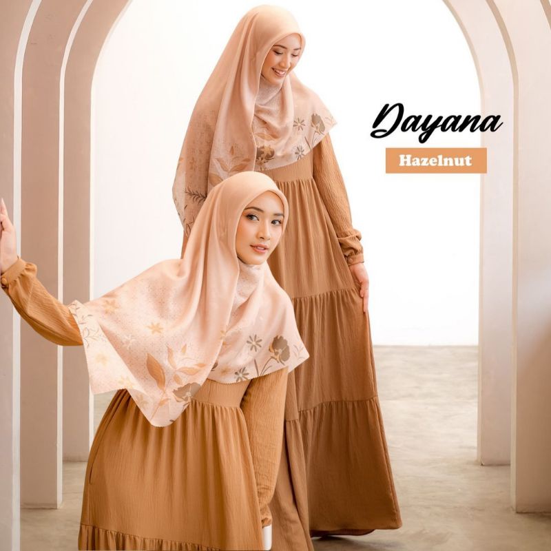 Set Gamis Dress Syari Premium Branded Sage Green - Hijau sage - Green Sage - Ungu - Coklat Tua - Ung