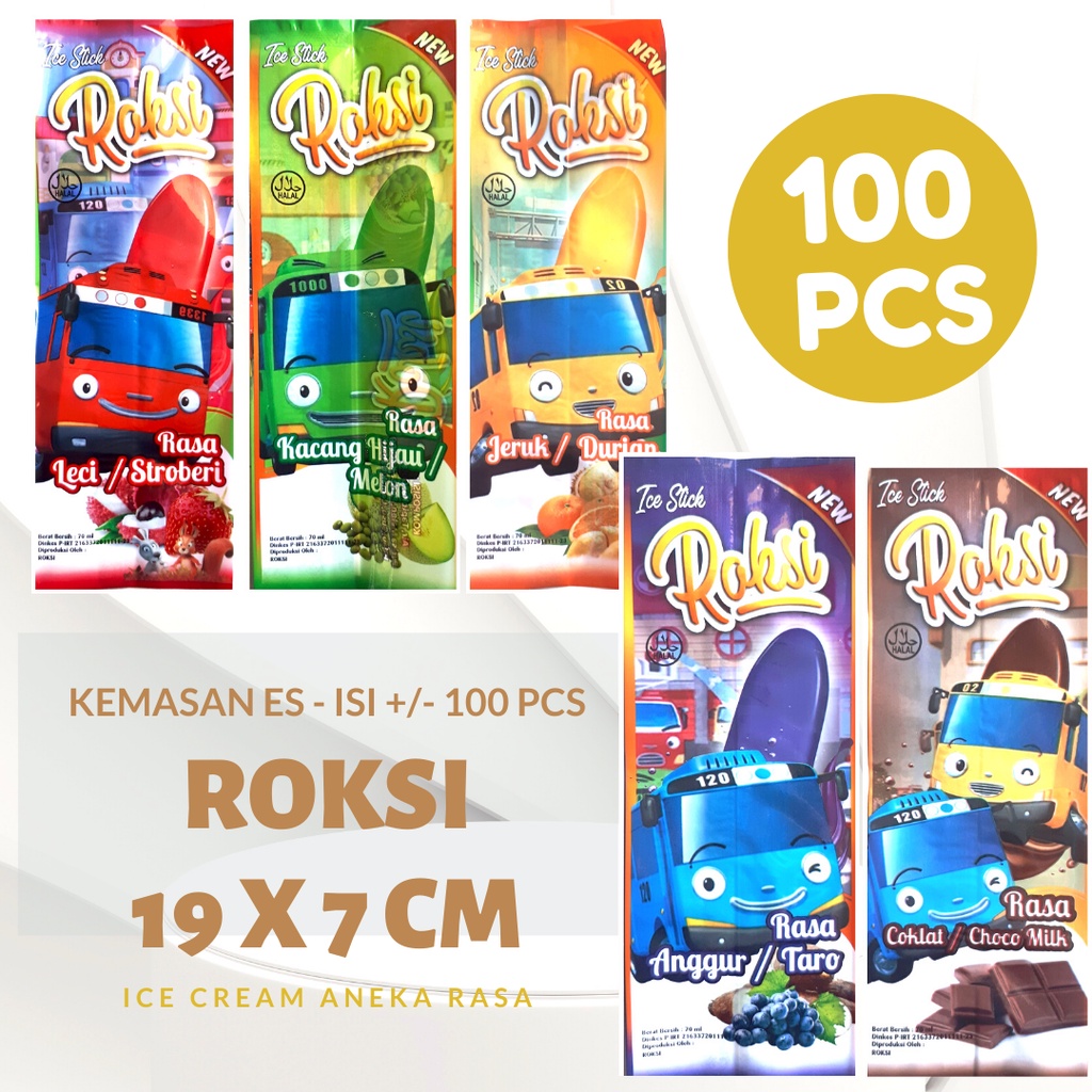 ROKSI  PLASTIK ES KRIM STIK / PLASTIK kerajinan stik eskrim bungkus es krim manalagi ROKSI