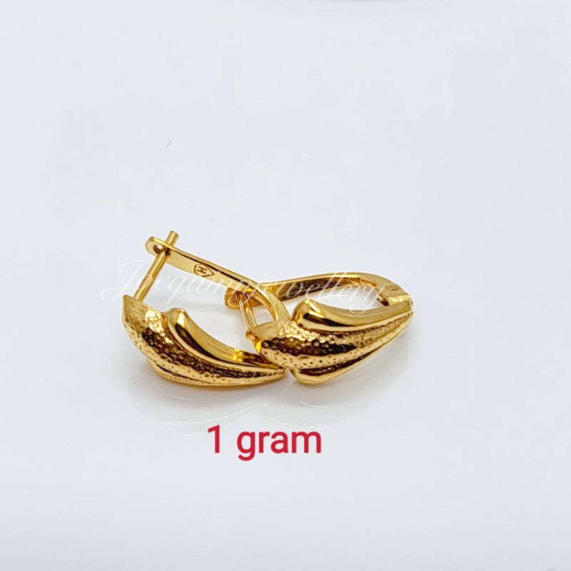 anting jepit emas muda 1 gram