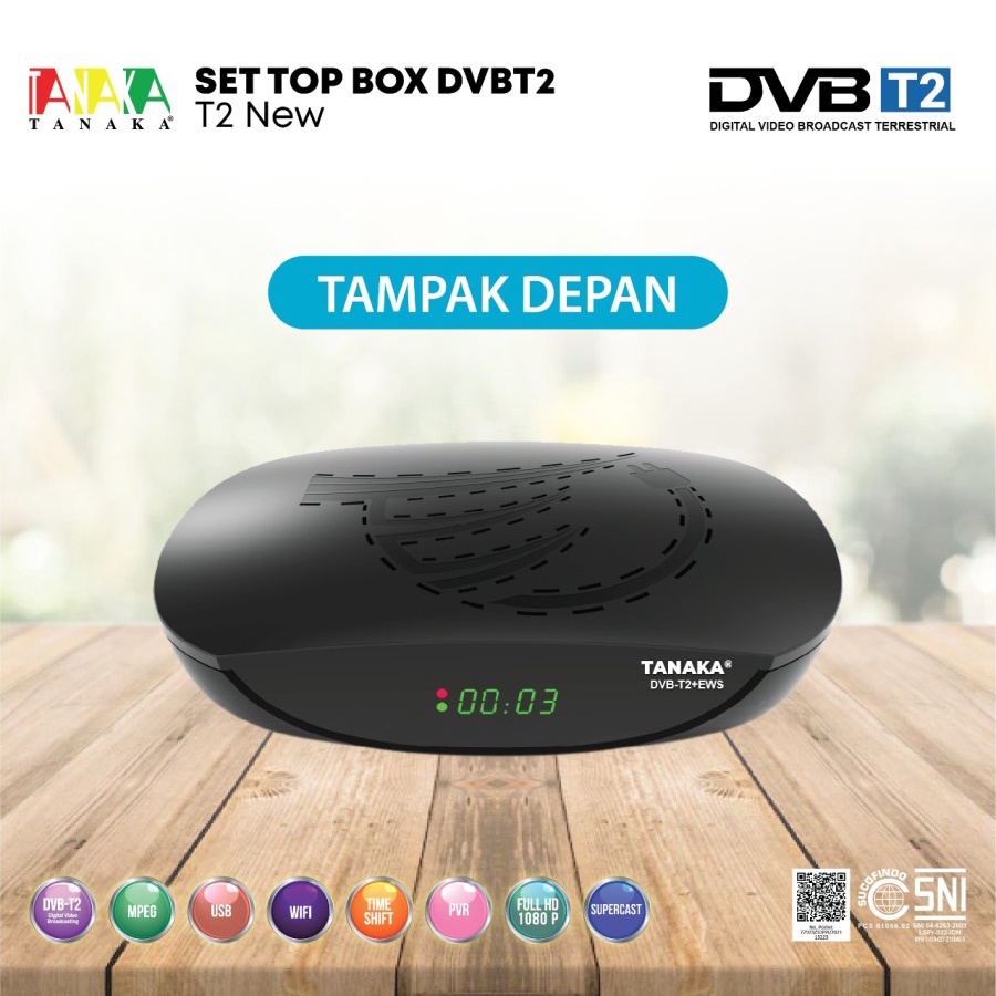 STB TANAKA Set Top Box TV Digital DVB T2 Tanaka type T2 New