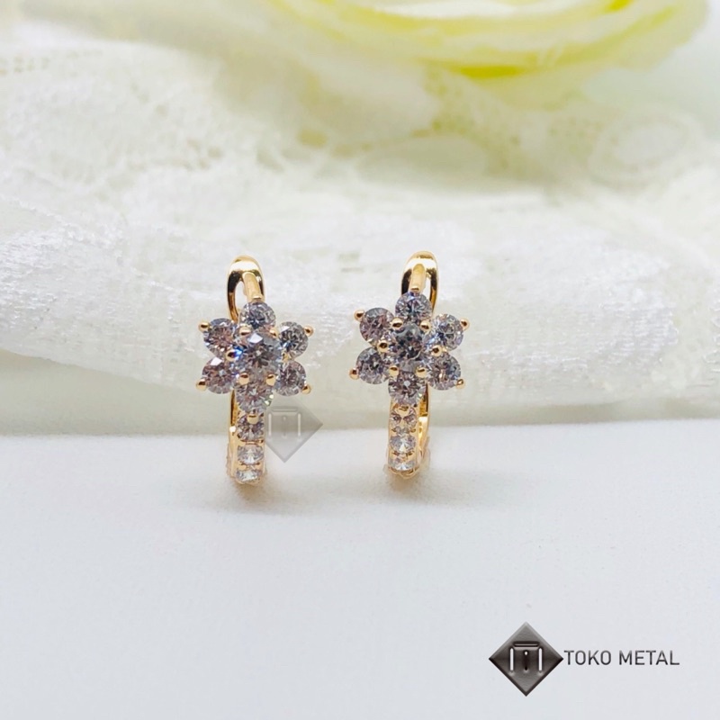 Anting Xuping 100% Original Model Bunga Lapis Emas [ Toko Metal ]