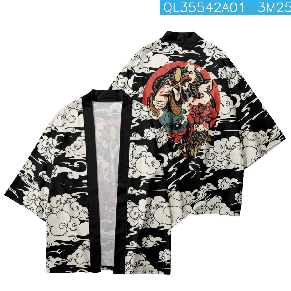 Haori Jepang Anime Zoro – Kimono Street Style Pria Wanita