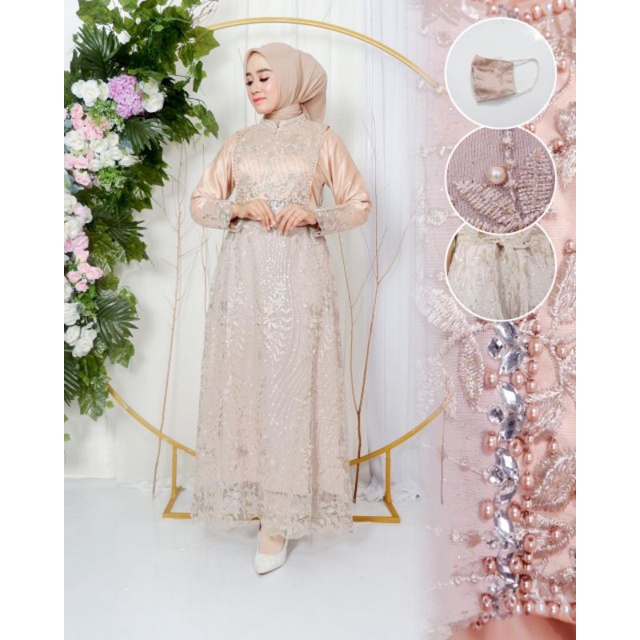 NEW ARRIVAL // ALYA DRESS // BAHAN TILLE PREMIUM MIX VELVET  PLUS HIASASAN BORDIR PAYET // BAJU PESTA // SERAGAMAN // KELUARGA KELUARGA // KEBAYA WISUDA // By Nasyef