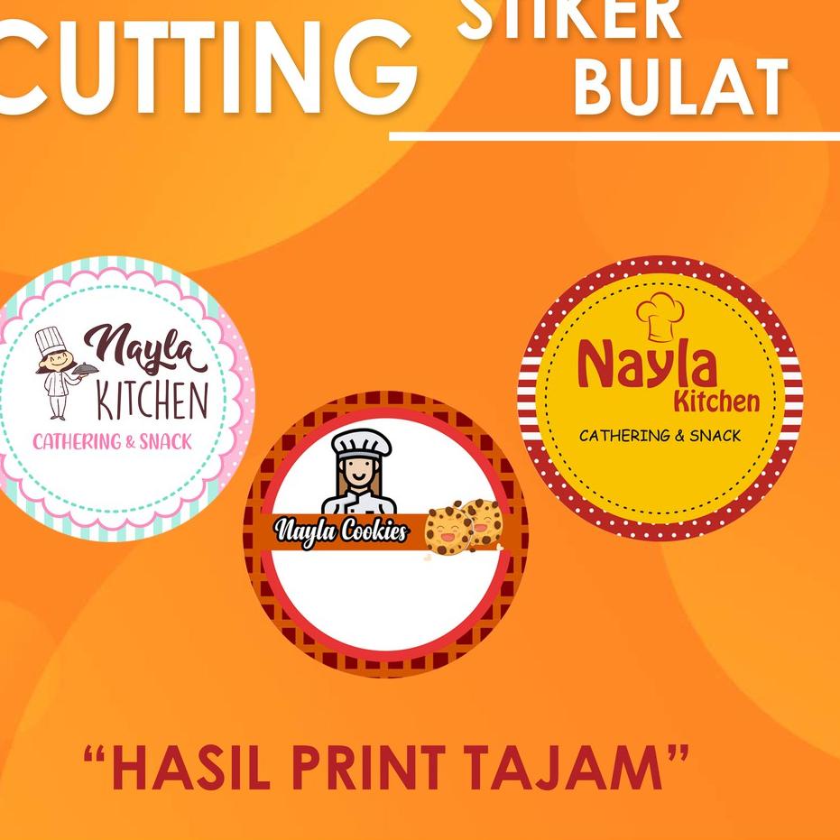 

↵ Cetak Cutting Label Bulat II Label Sticker Olshop Custom II Bontax A3+ ゲ