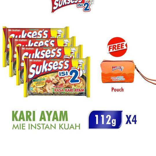 

Trend ✼ Suksess Mie Kari Ayam 112 Gr x4 Free Pouch*