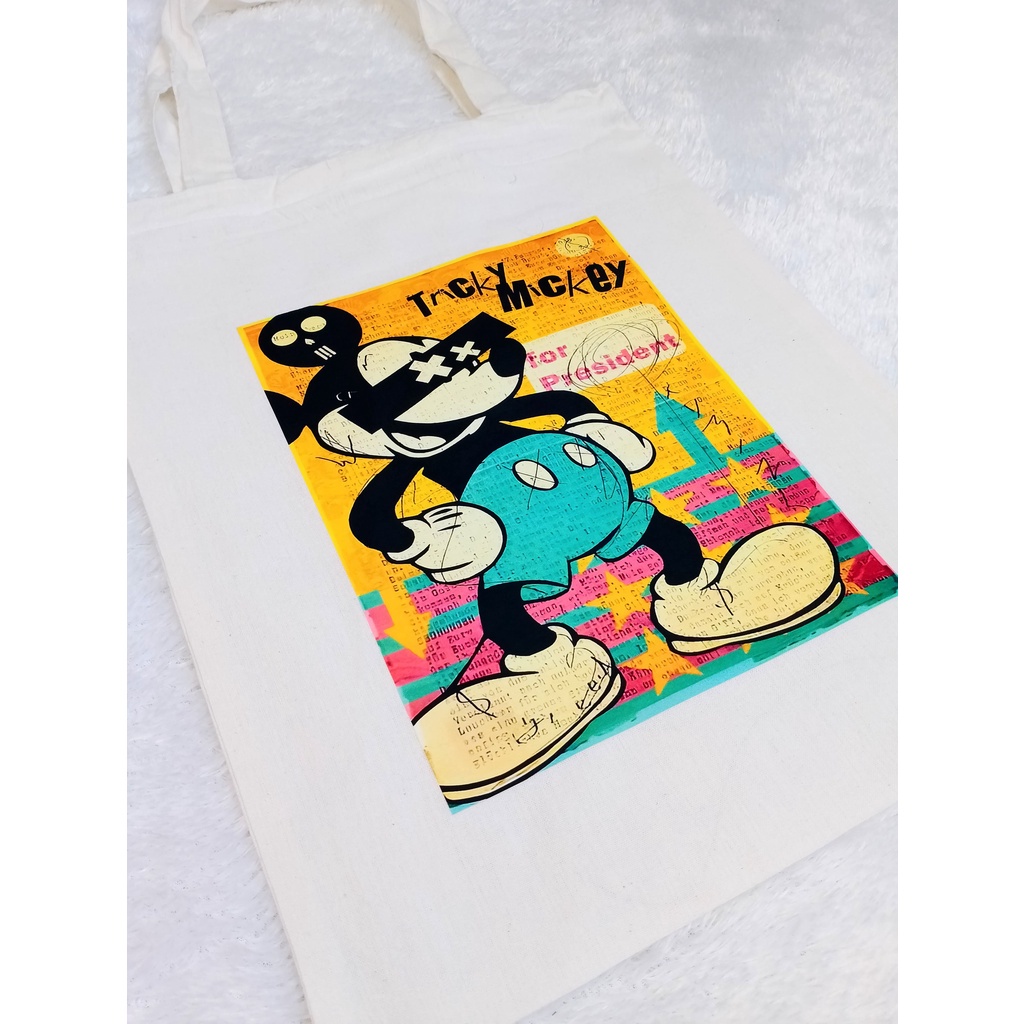 Totebag Tas Tote M1CK3Y MOUSE Tote bag premium Totebag zipper totebag velcro Termurah