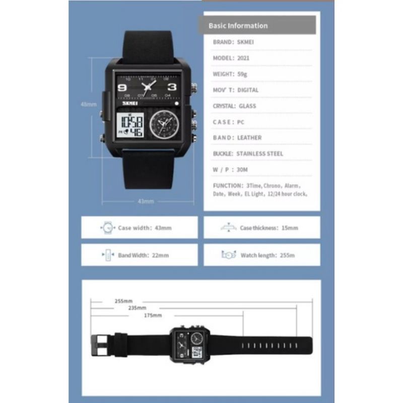 Jam Skmei 2021 original bergaransi free gift box