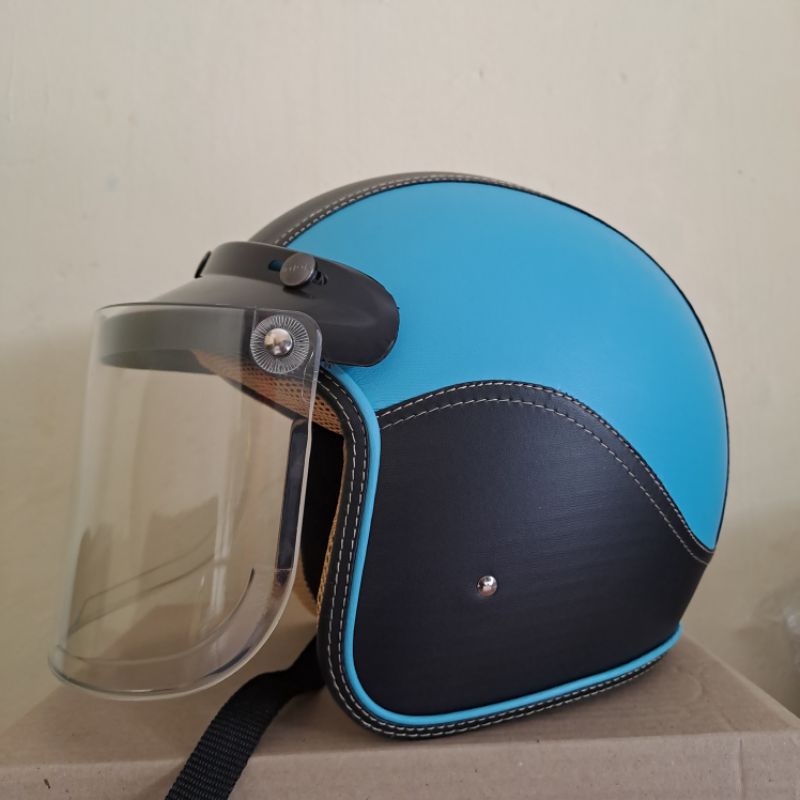 Helm bogo mulai 60rb kaca datar ORI INJAK bening full leher