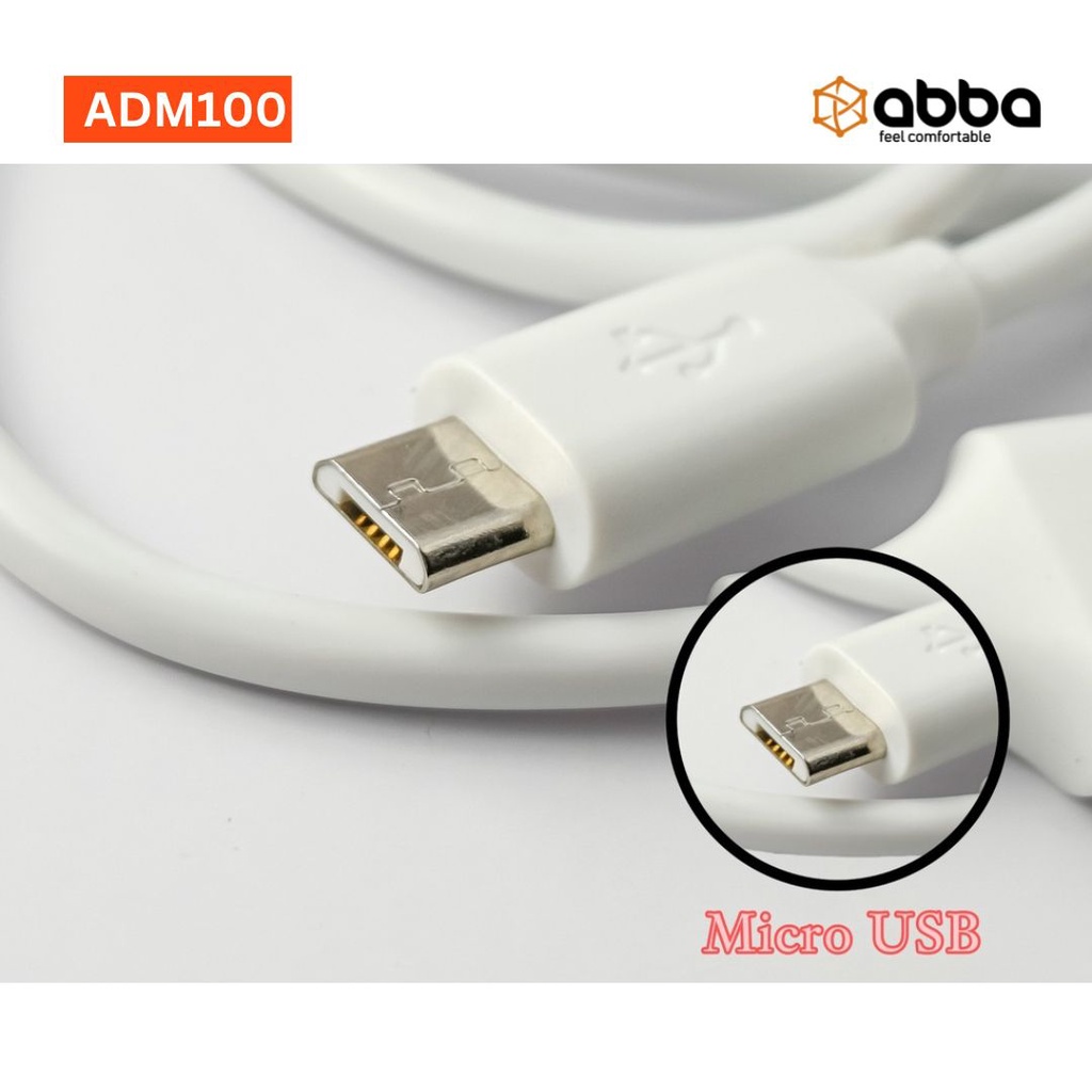 KABEL DATA ABBA ADM100 MIKRO USB MAX 3.0A QUICK CHARGER