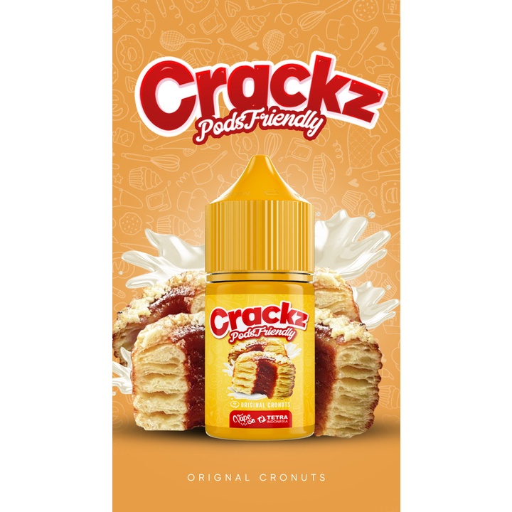 Crackz V2 Pod Friendly Original Cronuts 30ML by Tetra x Vape On