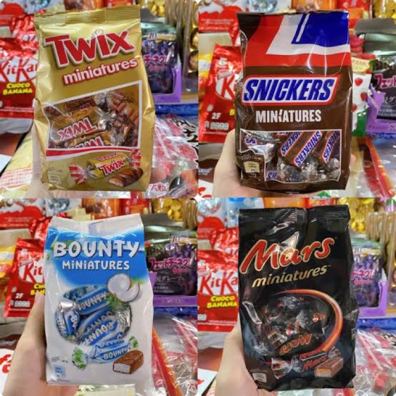 

Snickers Mars Bounty Twix Miniatures Chocolate Coklat