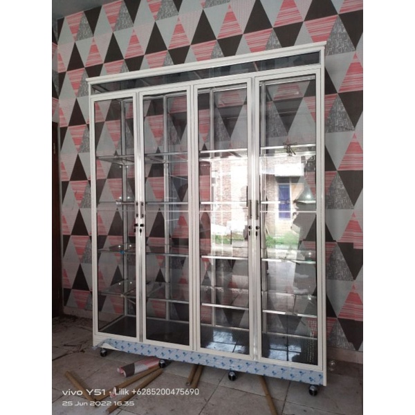 lemari kaca lemari hias FULL SAB